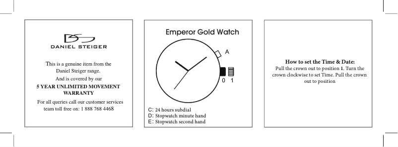 Página 1 del manual Manual de usuario Daniel Steiger Emperor Gold