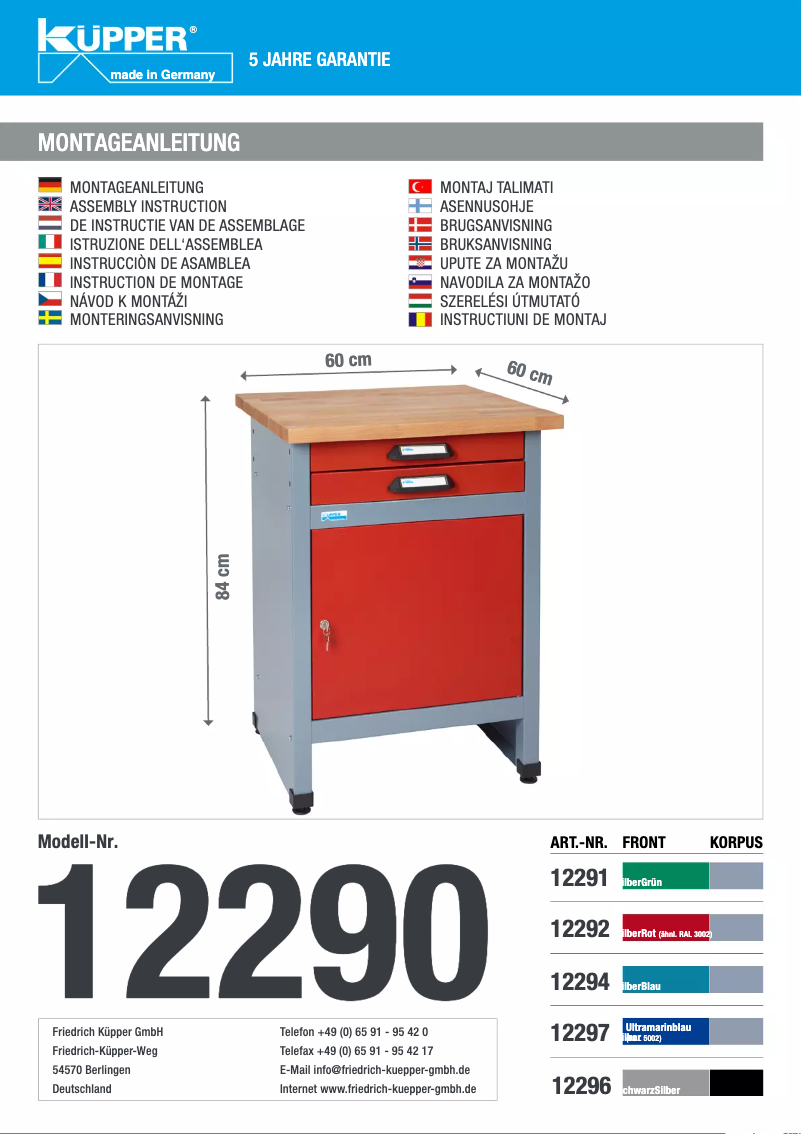 Página 1 del manual Manual de usuario Küpper 12297