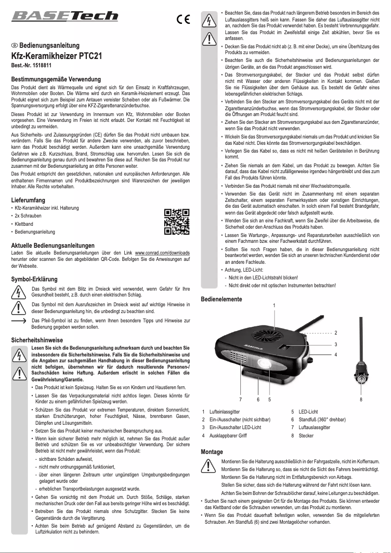 Imagen de la primera página del manual del dispositivo PTC21