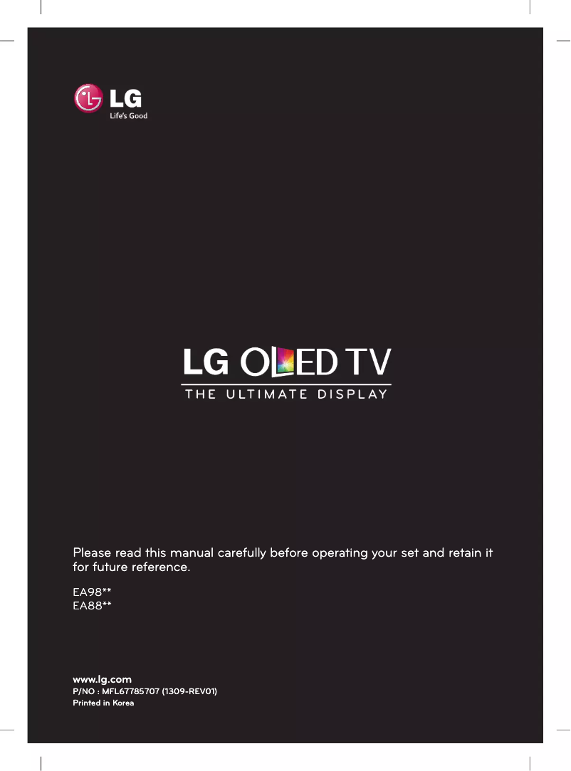 Imagen de la primera página del manual del dispositivo Oled 55EA980W