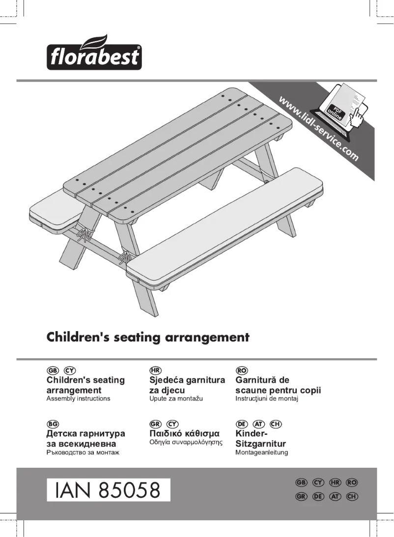 Imagen de la primera página del manual del dispositivo IAN 85058