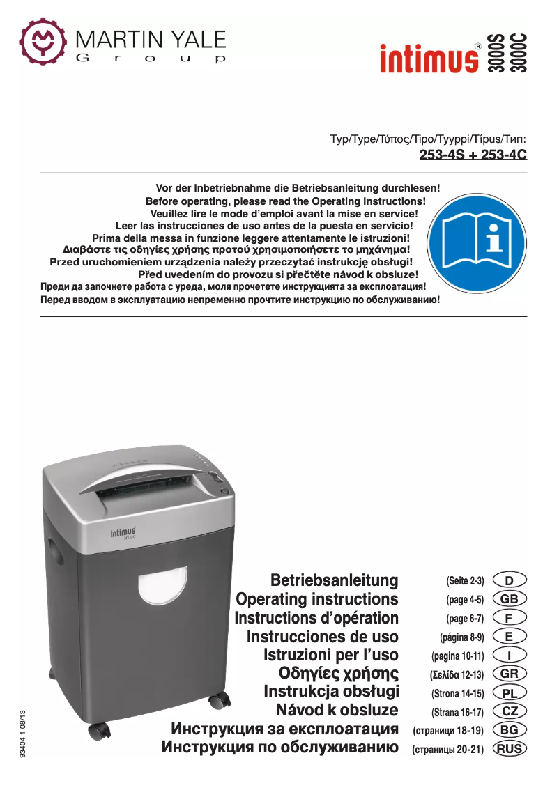 Imagen de la primera página del manual del dispositivo 3000 S