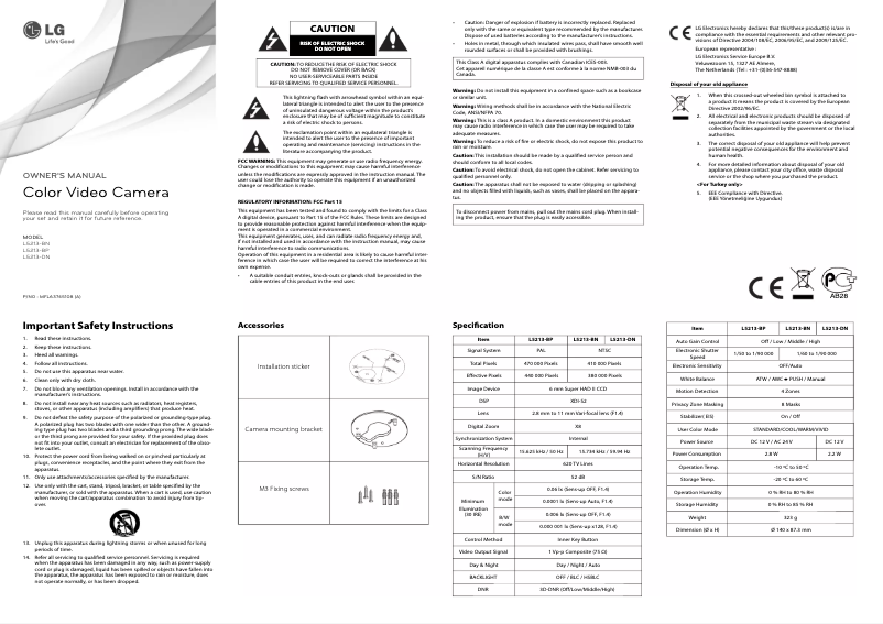 Página 1 del manual Manual de usuario LG L5213