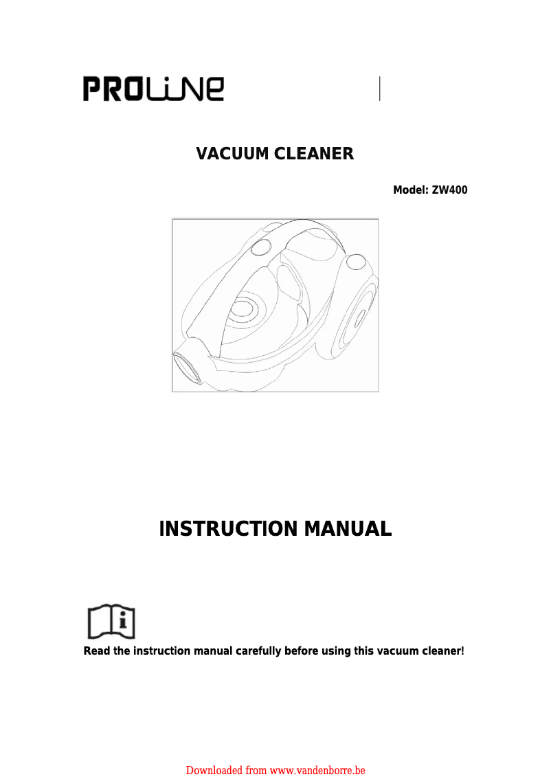 Página 1 del manual Manual de usuario Proline ZW400