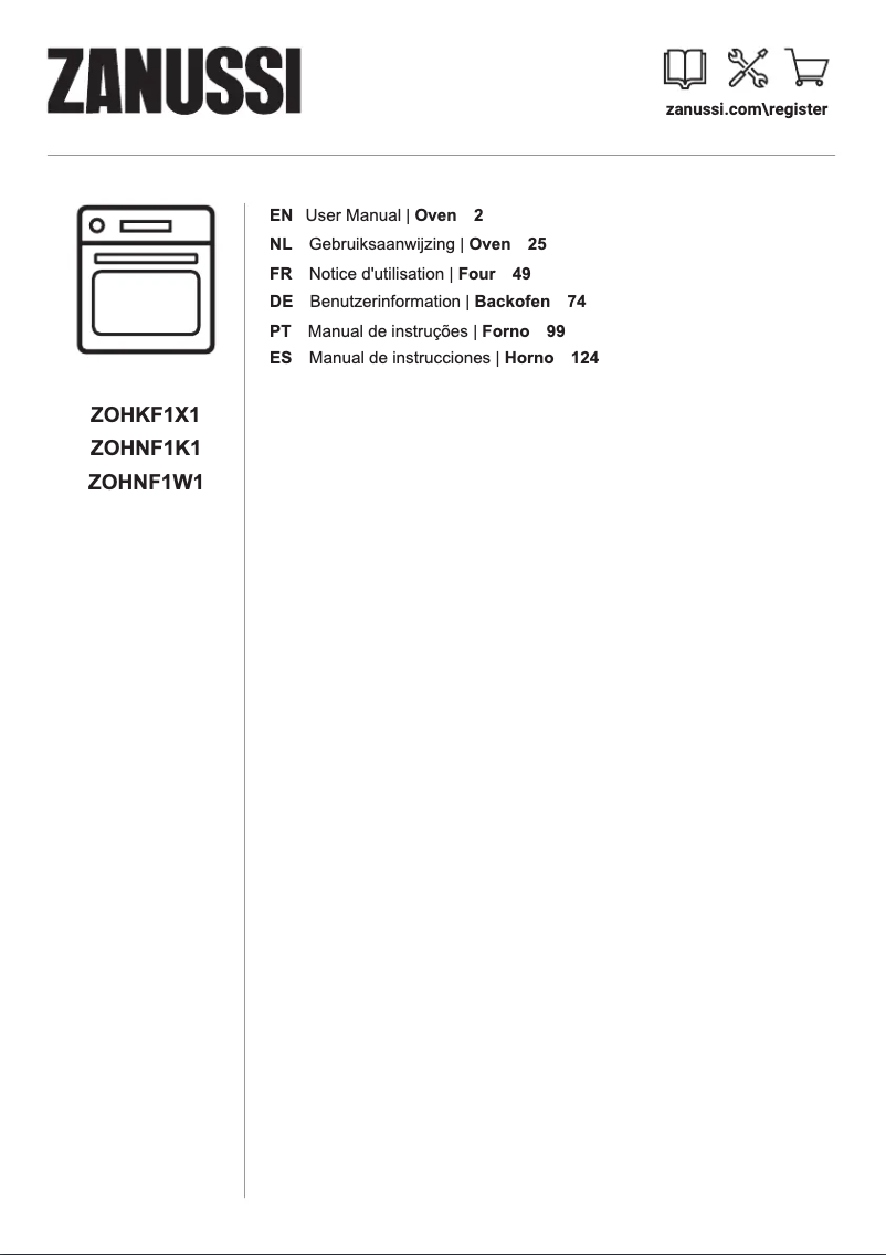Página 1 del manual Manual de usuario Zanussi ZOHNF1W1