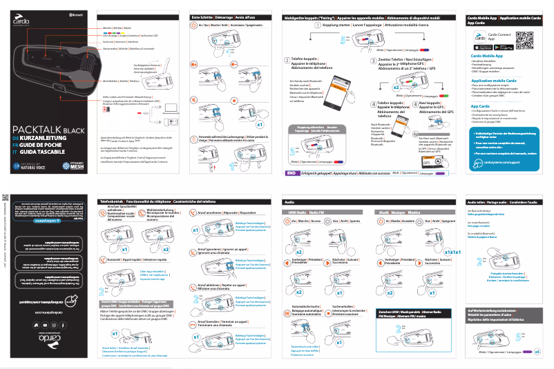 Página 1 del manual Manual de usuario Cardo Packtalk Black