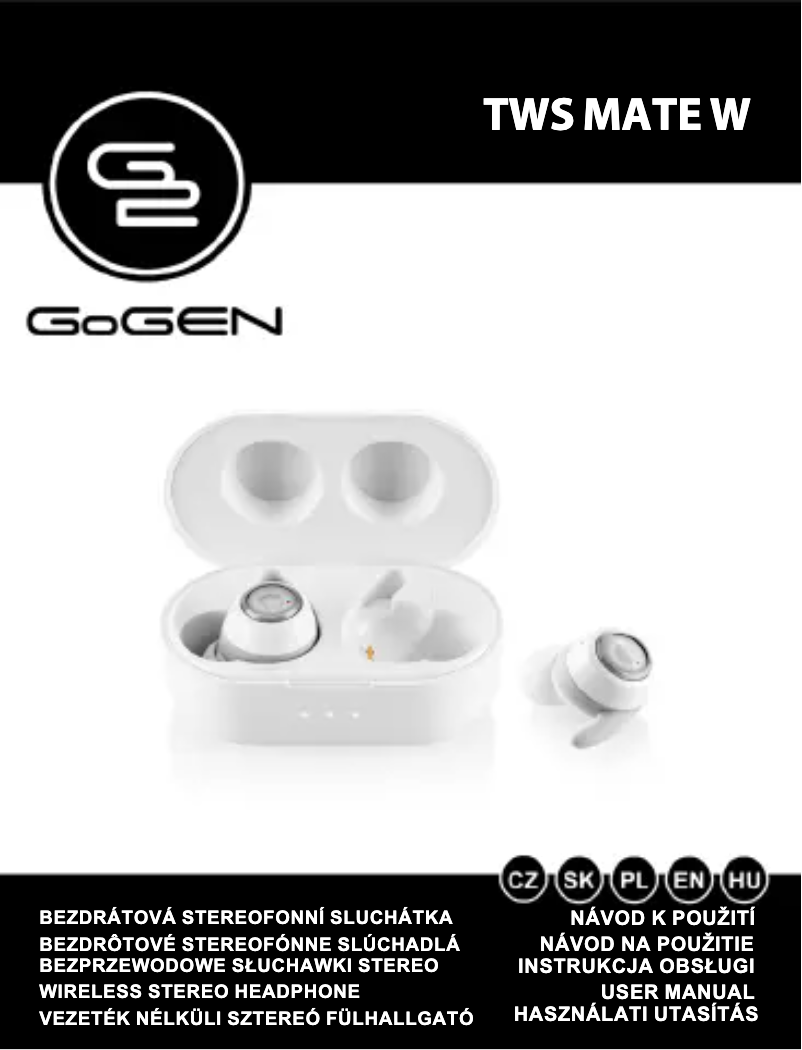 Imagen de la primera página del manual del dispositivo TWS MATE