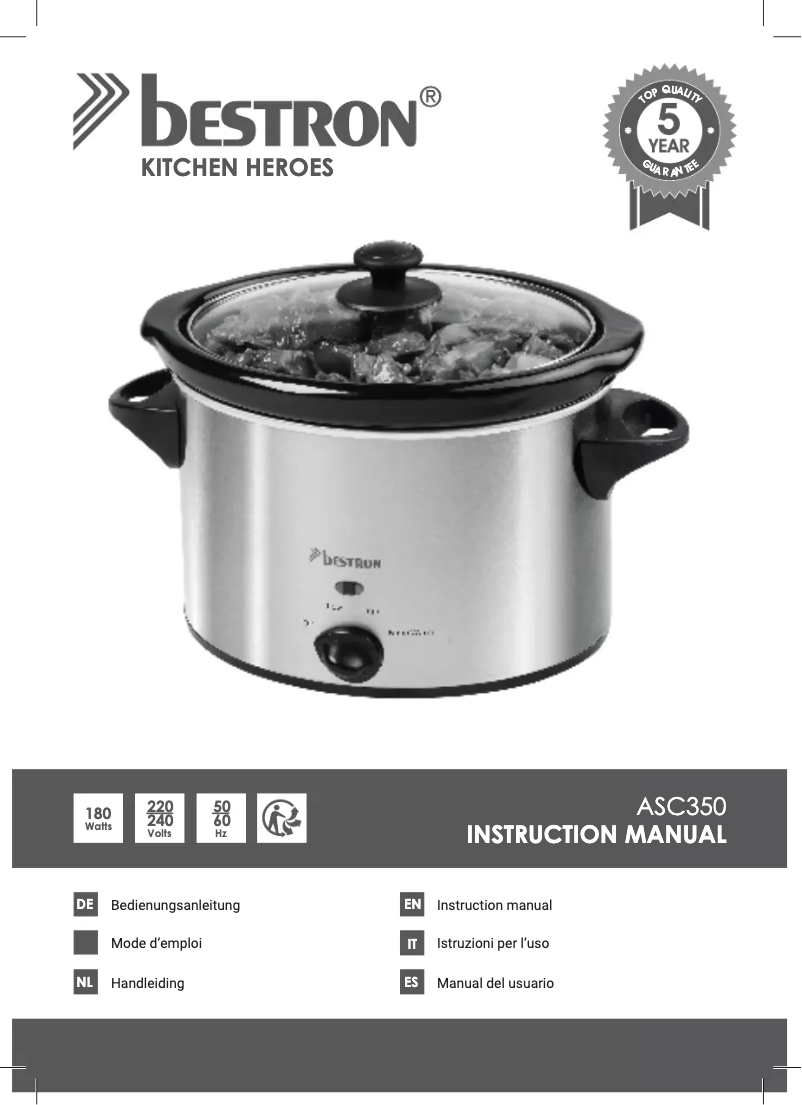 Página nº 1 - Manual de usuario Bestron ASC350