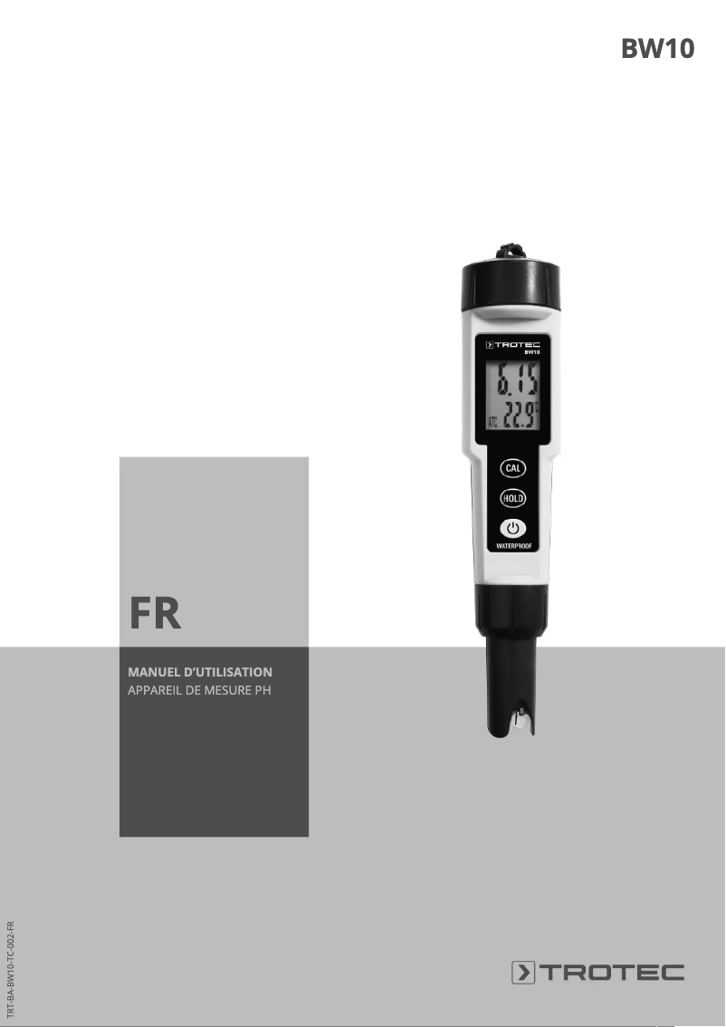 Página 1 del manual Manual de usuario Trotec BW10