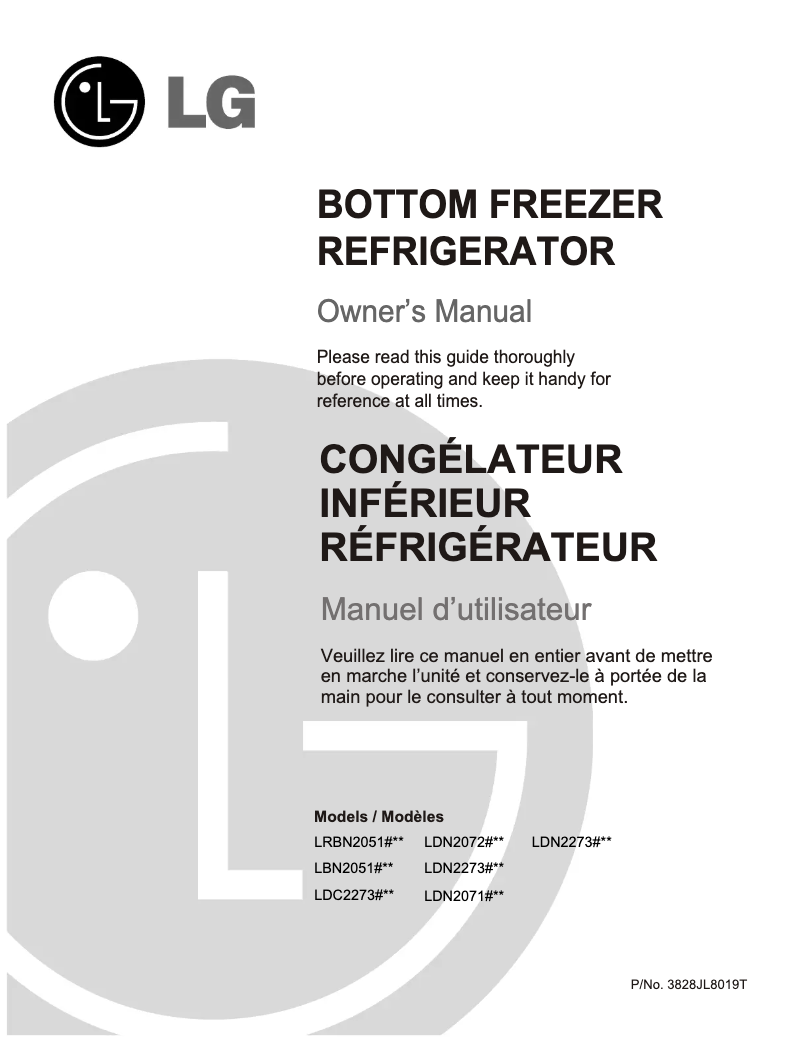 Página nº 1 - Manual de usuario LG GM-818FQFA