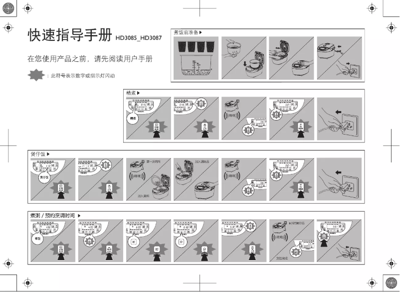 Imagen de la primera página del manual del dispositivo Avance Collection HD3087