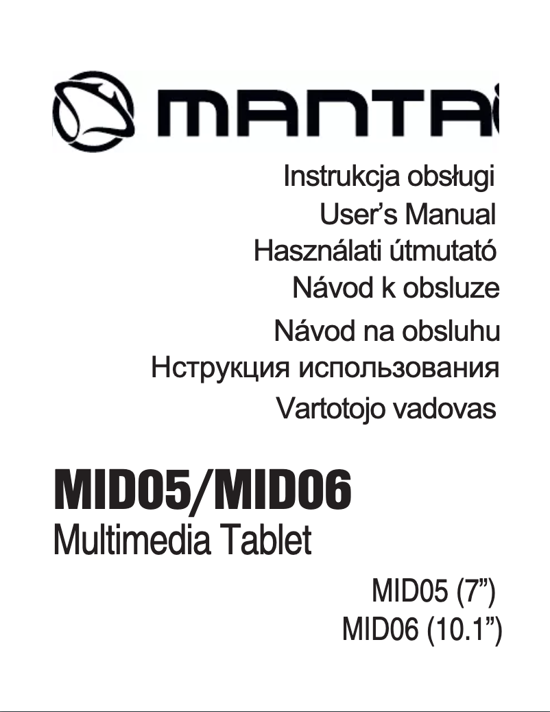 Imagen de la primera página del manual del dispositivo MID05