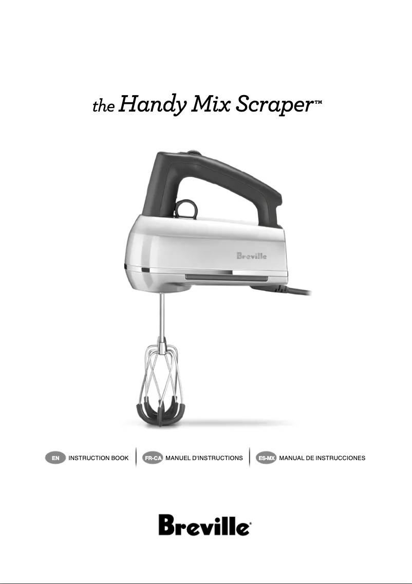 Página 1 del manual Manual de usuario Breville the Handy Mix Scraper BHM800