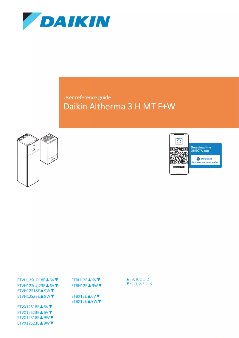 Página nº 1 - Manual de usuario Daikin ETVH12S23EJ6V