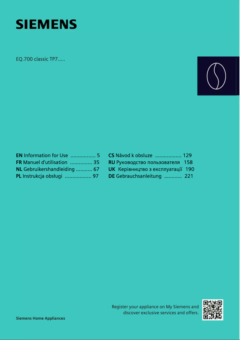 Imagen de la primera página del manual del dispositivo EQ.700 classic TP703R09