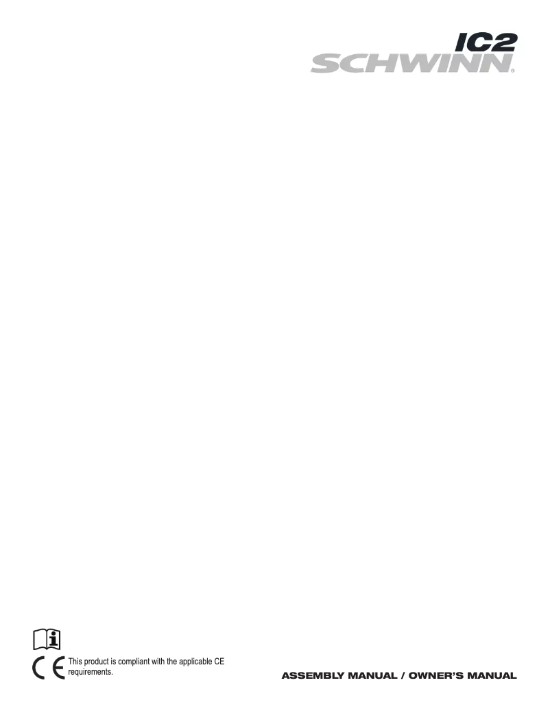Página 1 del manual Instrucciones / montaje Schwinn IC2