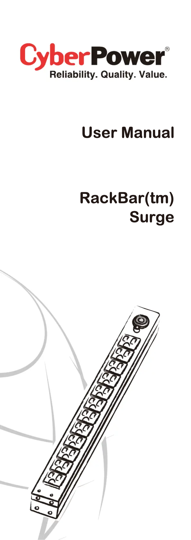 Imagen de la primera página del manual del dispositivo Rackbar RKBS20S6F12R