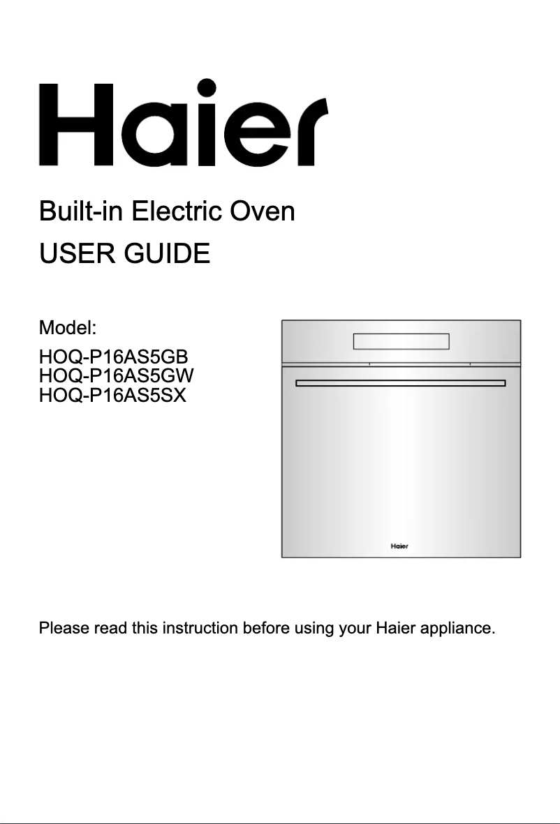 Página 1 del manual Manual de usuario Haier HOQ-P16AS5GB