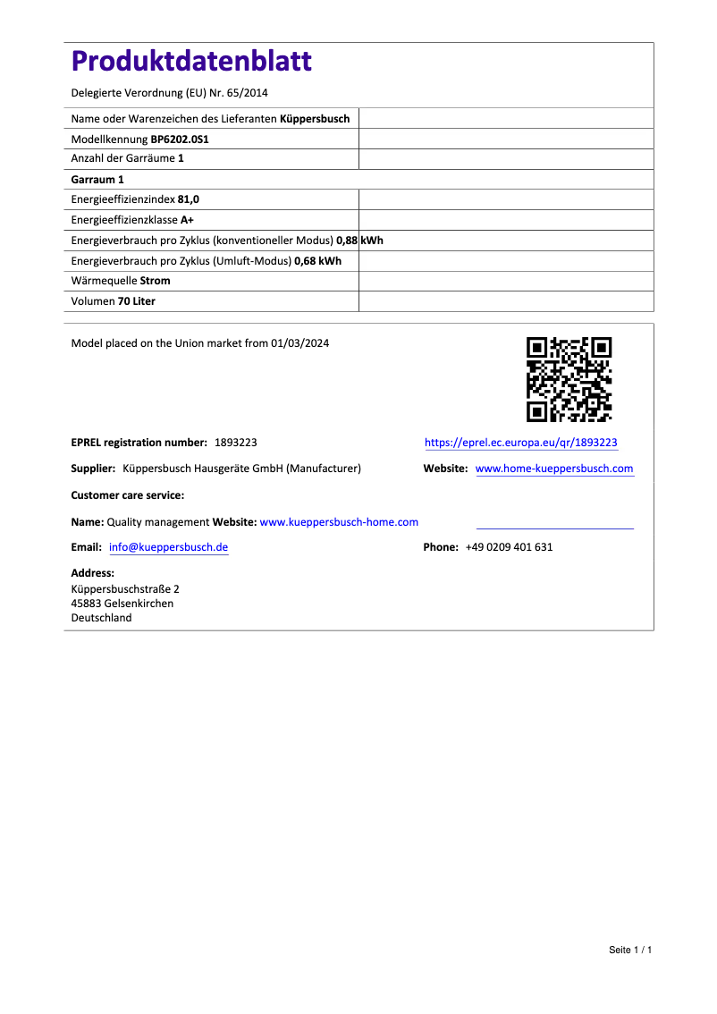 Imagen de la primera página del manual del dispositivo BP6202.0S1