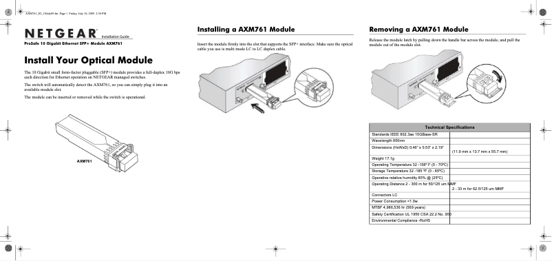 Página nº 1 - Manual de usuario Atlona NETGEAR-AXM