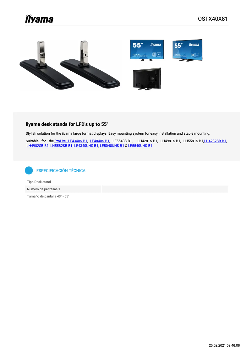 Imagen de la primera página del manual del dispositivo OSTX40X81