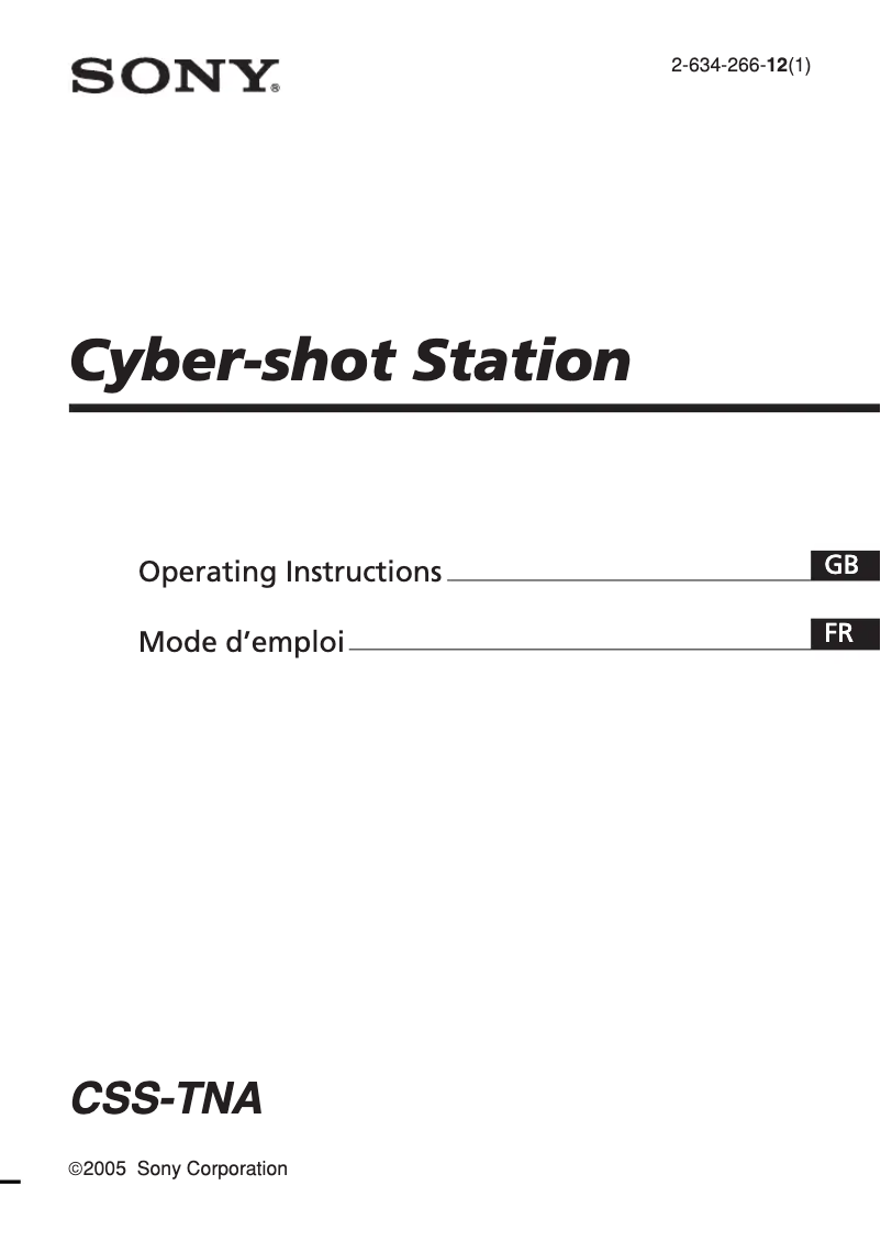 Página nº 1 - Manual de usuario Sony CSS-TNA