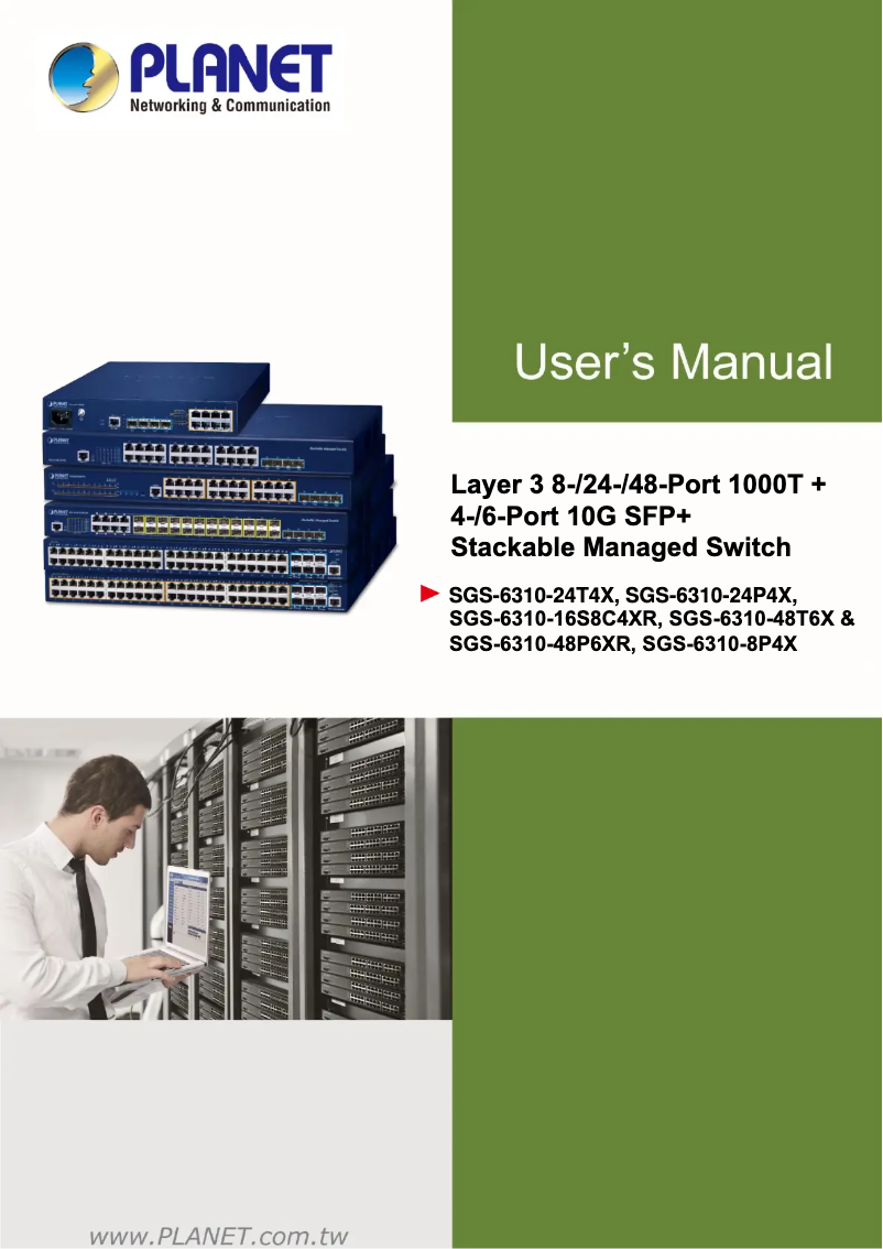 Imagen de la primera página del manual del dispositivo SGS-6310-24P4X