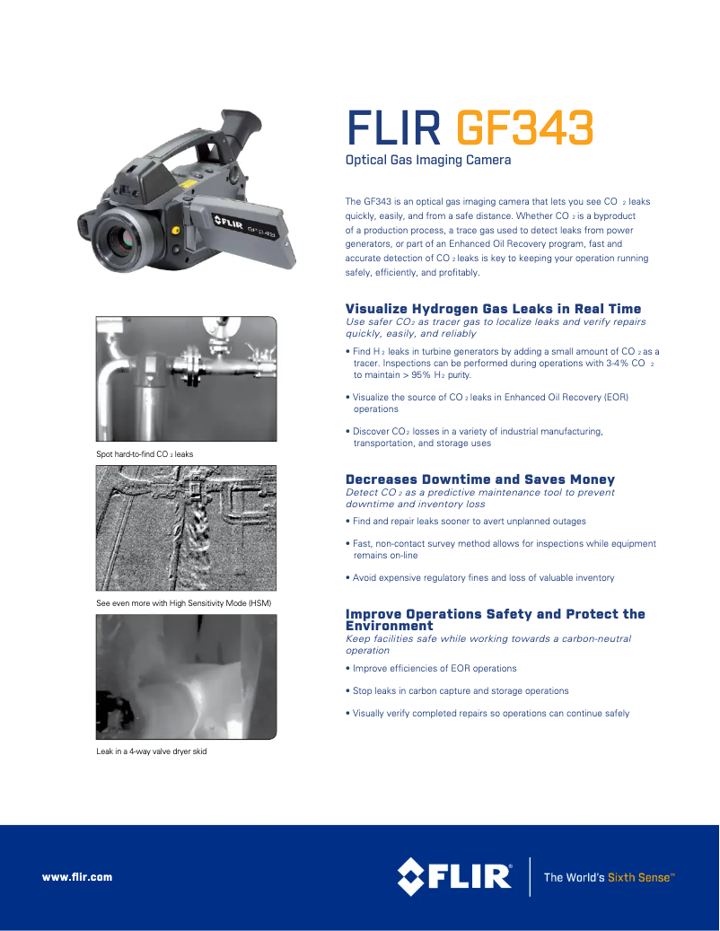 Página nº 1 - Ficha técnica FLIR GF343