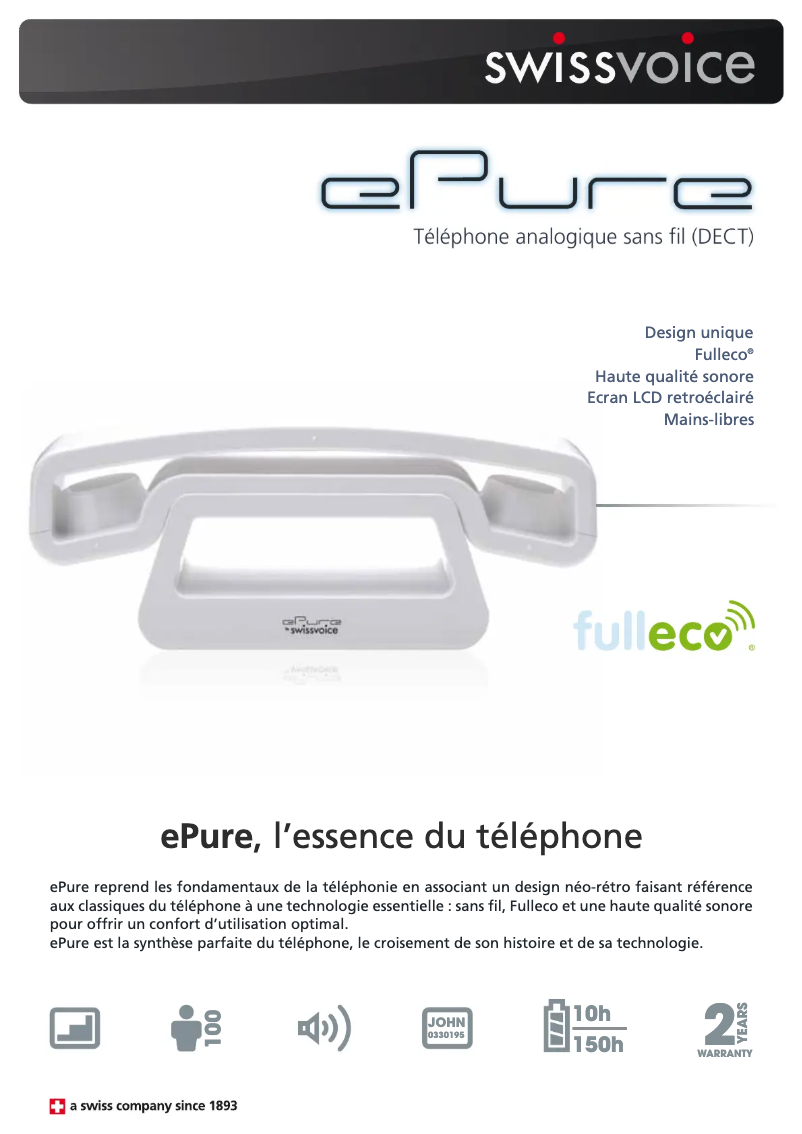 Imagen de la primera página del manual del dispositivo ePure