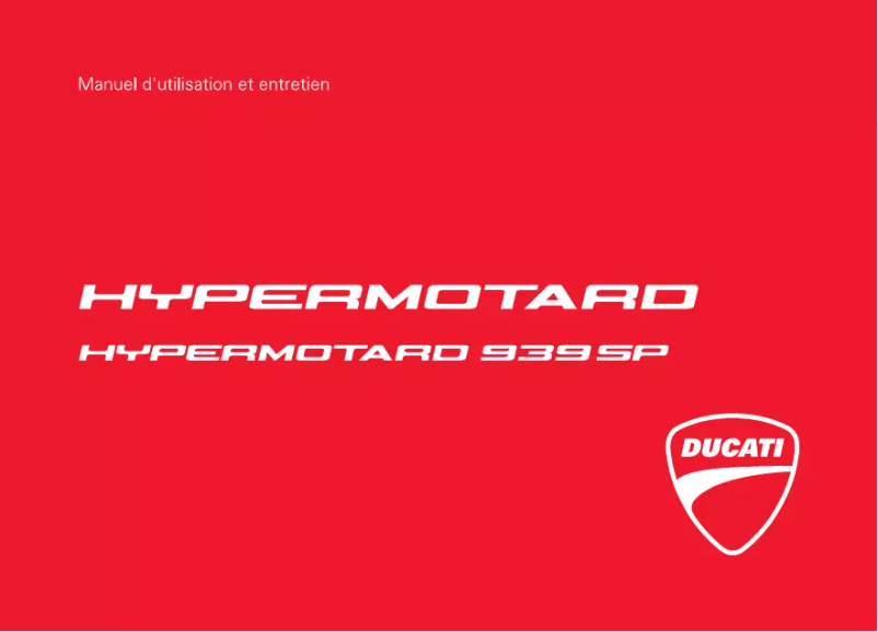 Página 1 del manual Manual de usuario Ducati Hypermotard 939 SP (2016)