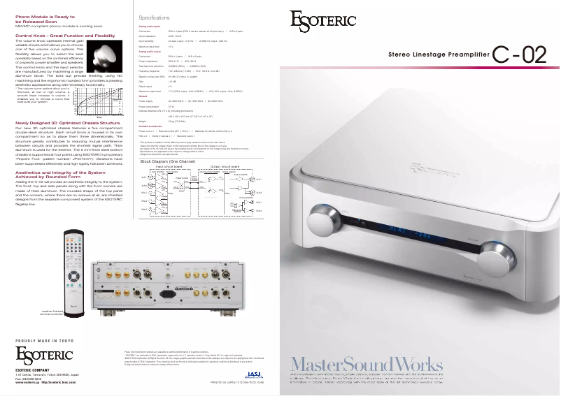 Imagen de la primera página del manual del dispositivo C-02
