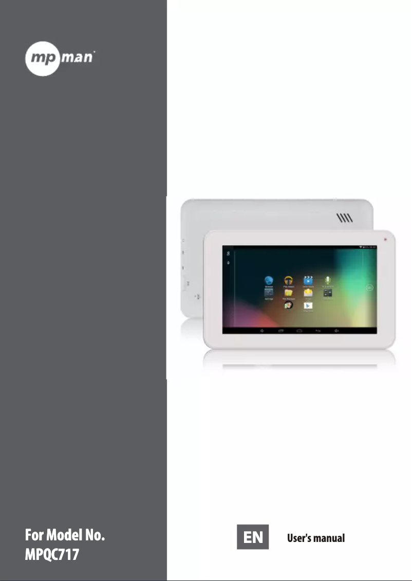 Imagen de la primera página del manual del dispositivo MPQC717