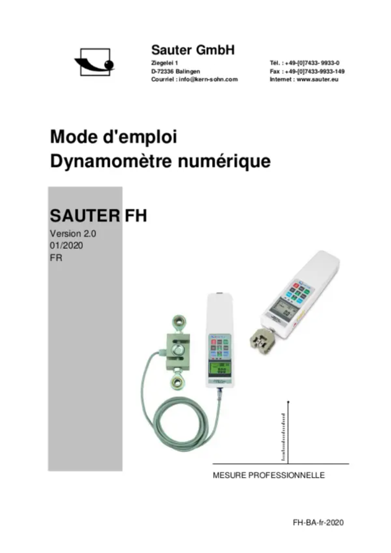 Página 1 del manual Manual de usuario Kern FH 5UK