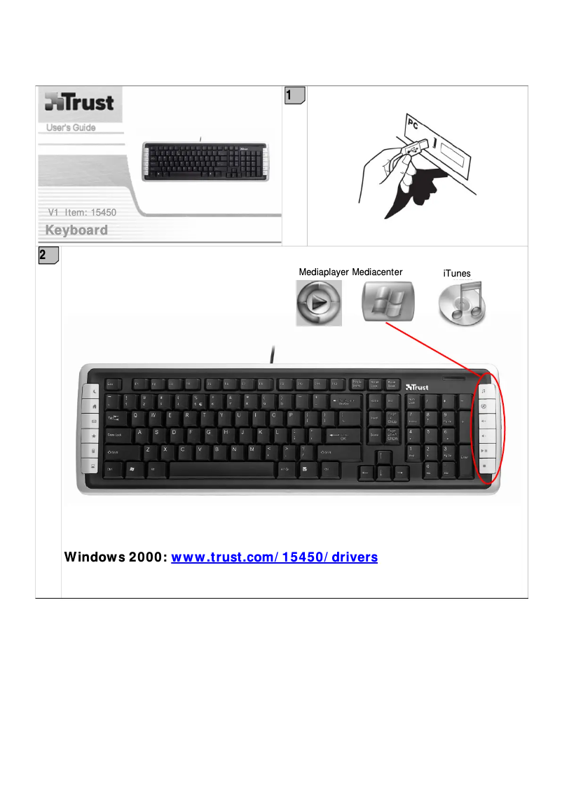 Imagen de la primera página del manual del dispositivo KB-1350D