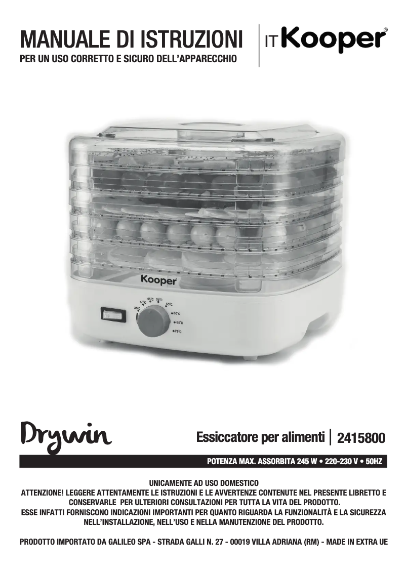 Imagen de la primera página del manual del dispositivo 2415800