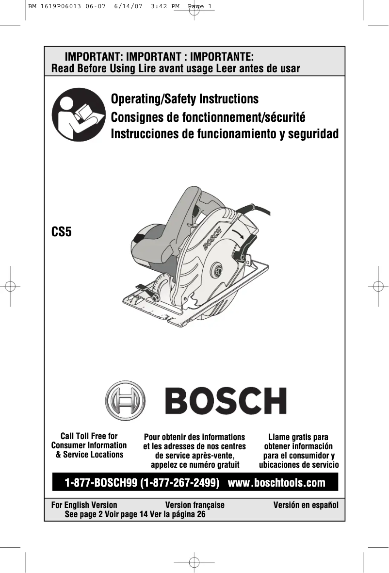 Página nº 1 - Manual de usuario Bosch CS5