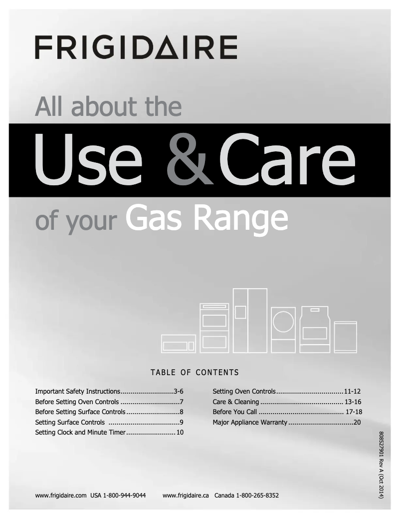 Página 1 del manual Manual de usuario Frigidaire FFGF3005MQ