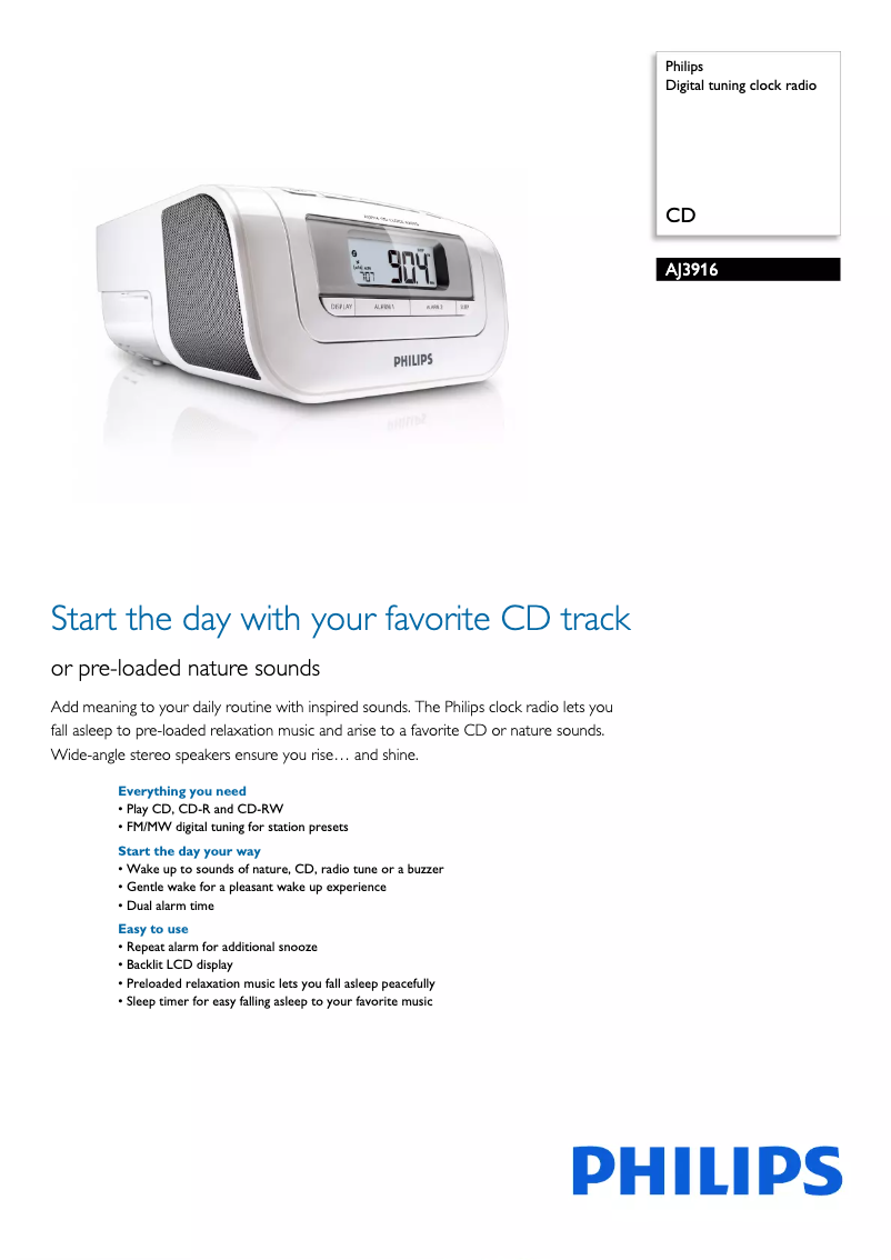 Imagen de la primera página del manual del dispositivo AJ3916