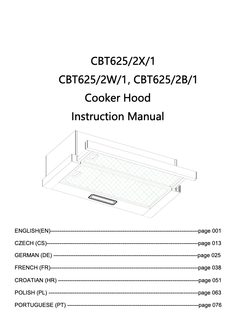 Página 1 del manual Manual de usuario Candy CBT625/2W/1