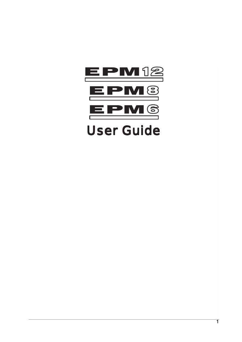 Imagen de la primera página del manual del dispositivo EPM 12