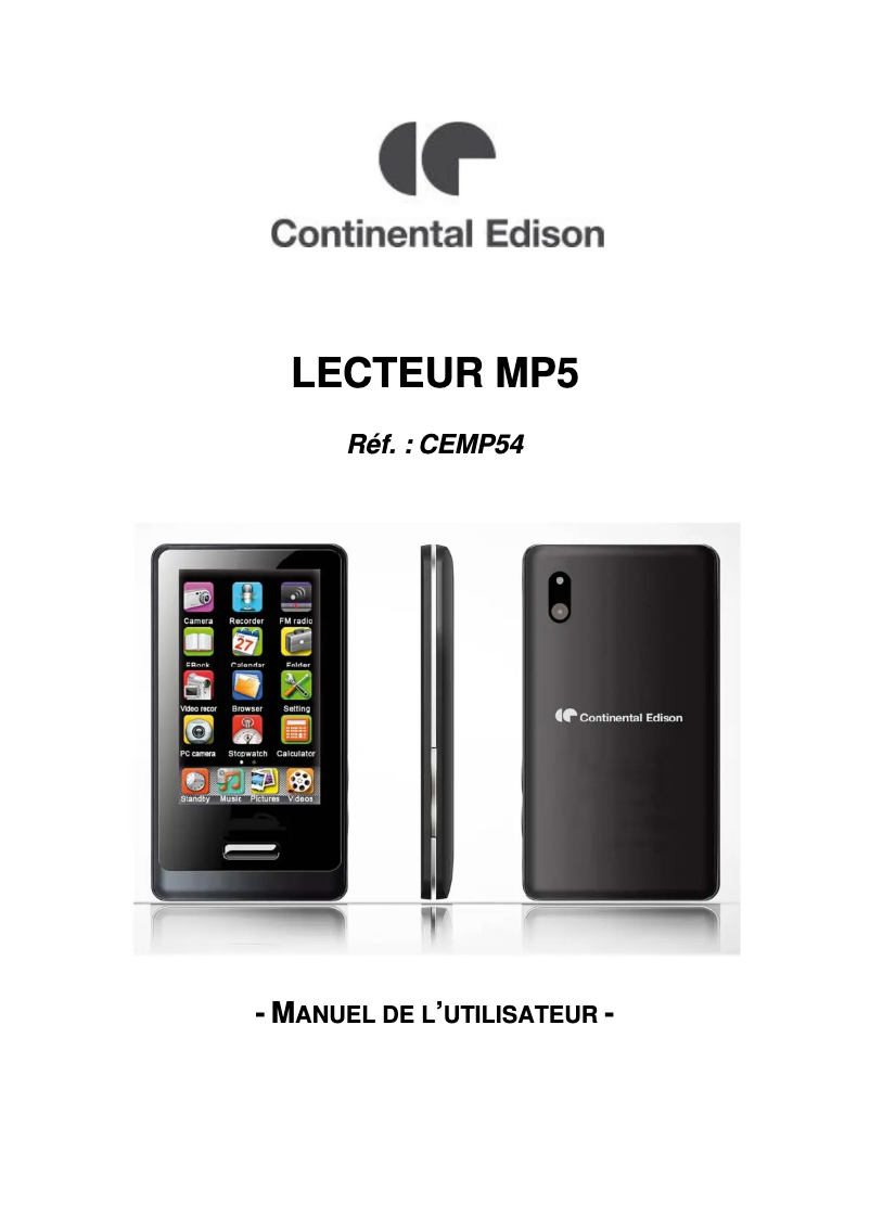 Página 1 del manual Manual de usuario Continental Edison CEMP54