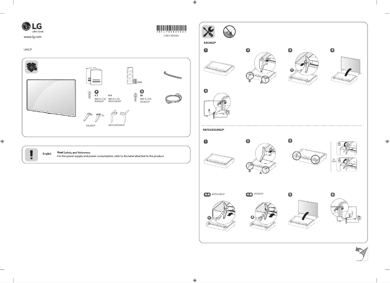 Página nº 1 - Manual de usuario LG 43UK6300PPE