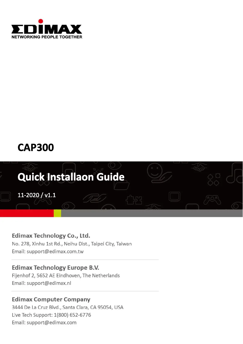 Página nº 1 - Manual de usuario Edimax CAP300
