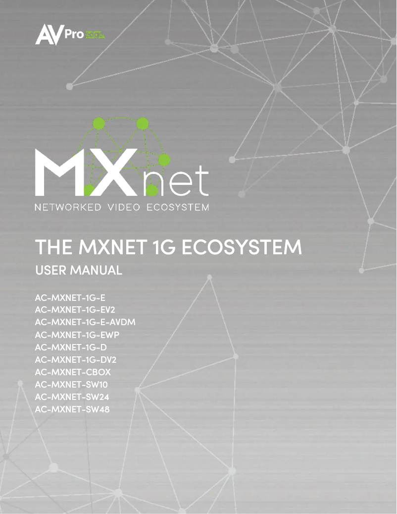 Imagen de la primera página del manual del dispositivo AC-MXNET-1G-D