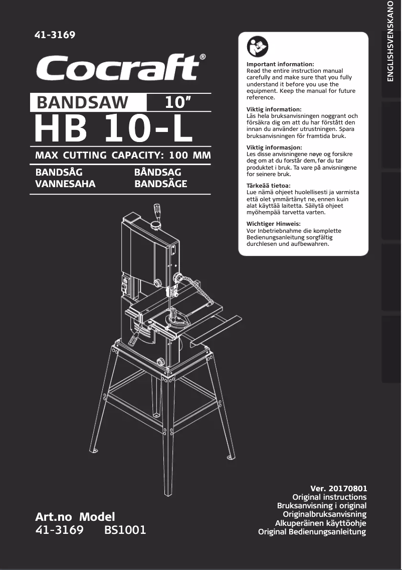 Imagen de la primera página del manual del dispositivo HB 10-L