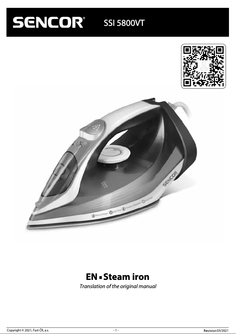 Página 1 del manual Manual de usuario Sencor SSI 5800VT