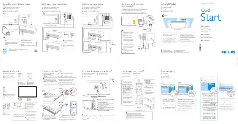 Página 1 del manual Guía de inicio rápido Philips 47PFL5603S