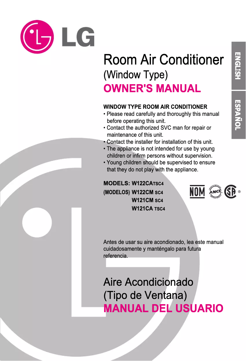 Página 1 del manual Manual de usuario LG TWC123CBAA4