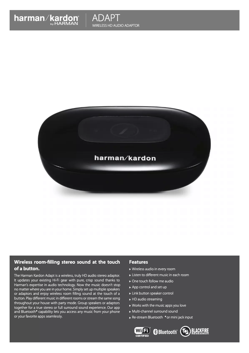 Página nº 1 - Ficha técnica Harman Kardon Adapt