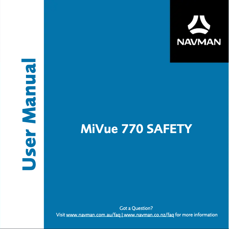 Imagen de la primera página del manual del dispositivo MiVue 770 SAFETY